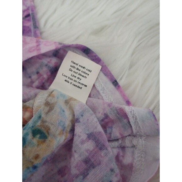 Ladies Misses Notations Purple Pink Blue  Top Sz S Short Sleeve - Picture 6 of 8